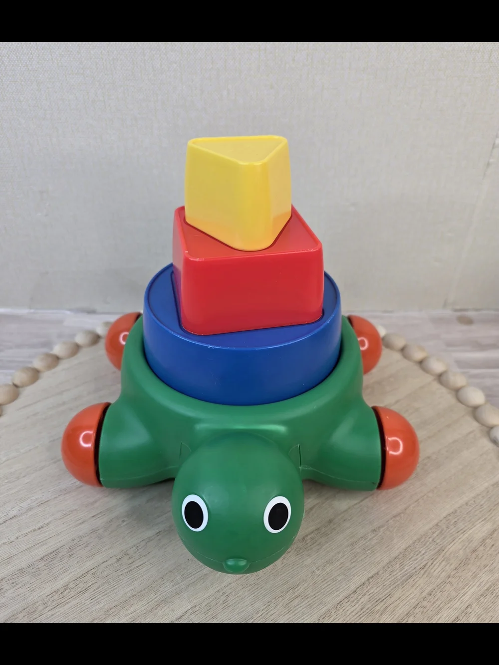 Vintage Little Tikes Green Turtle Stacking Toy